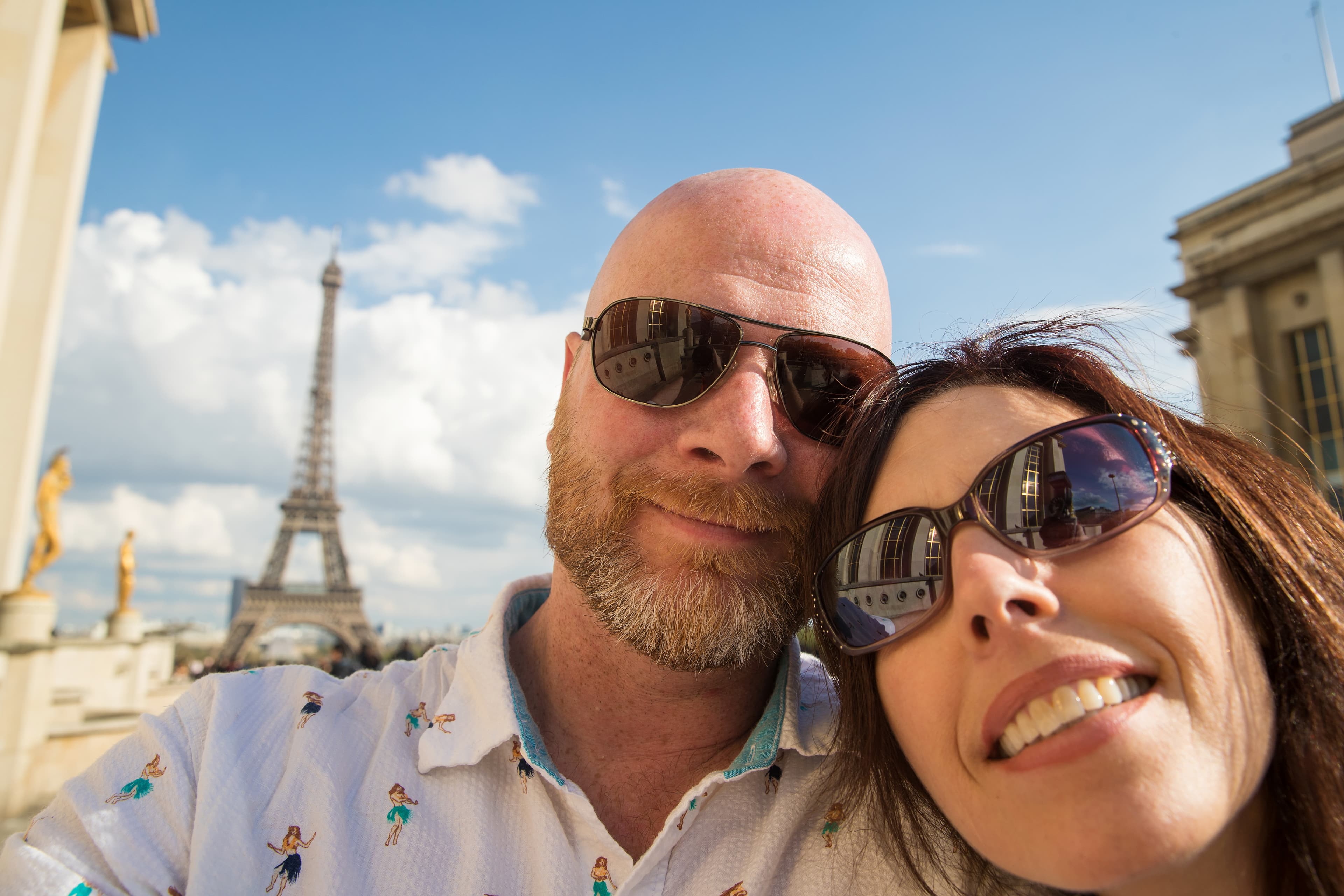 Happy couple in Paris